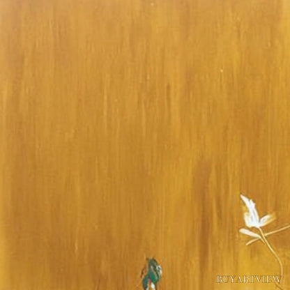BUYARTVIEW Ochre Sanctuary – Wabi-Sabi Abstract Painting with Earthy Tones - image 3
