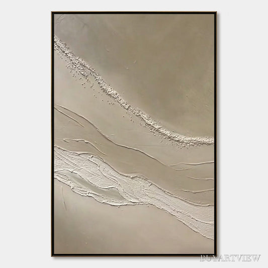 BUYARTVIEW Serene Trace – Minimalist Wabi-Sabi Textured Abstract - image 1