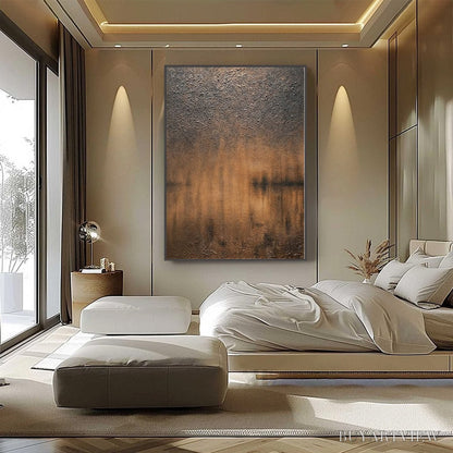 BUYARTVIEW Earthen Echo – Heavily Textured Wabi Sabi Abstract Painting - image 6