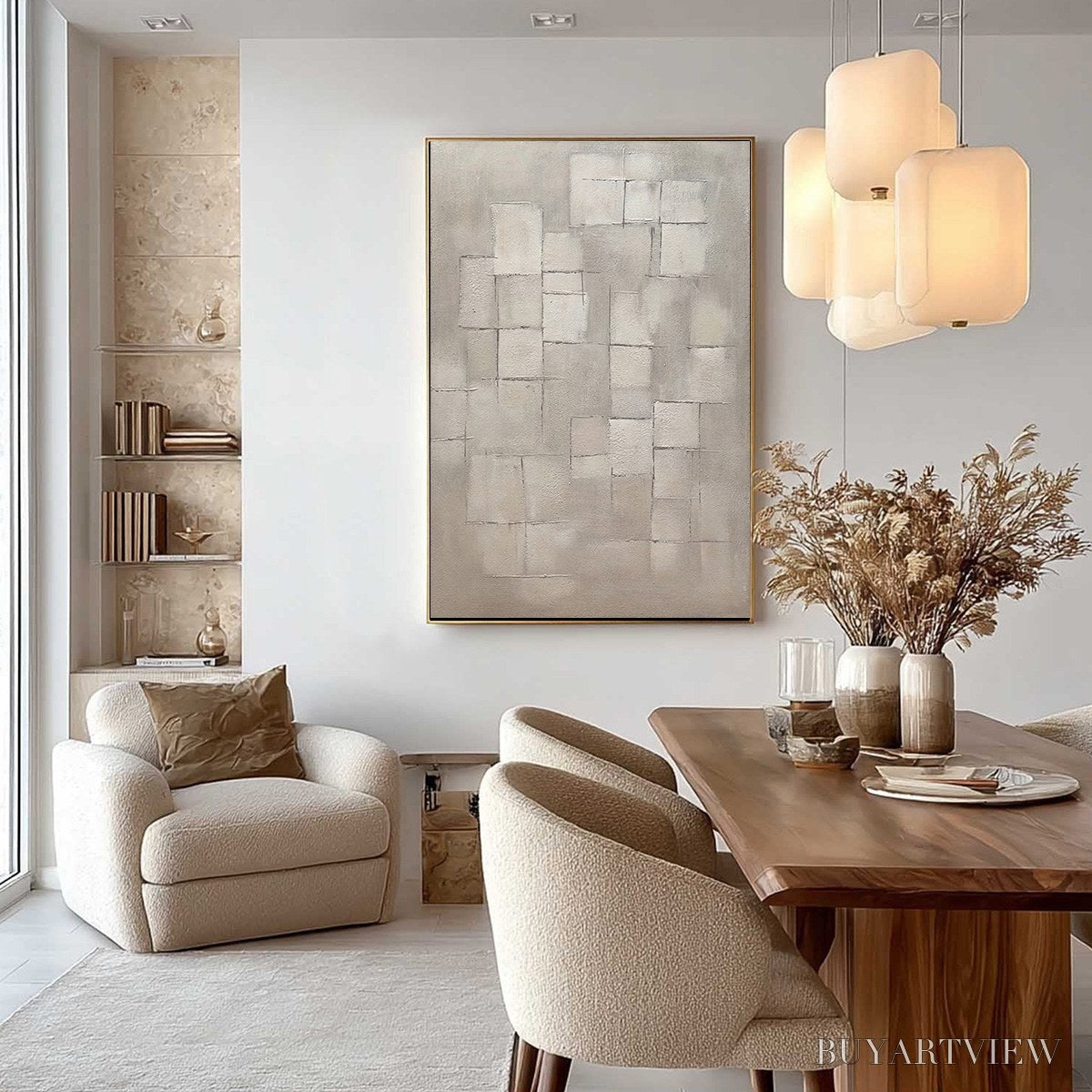 BUYARTVIEW Foundations – Textured Minimalist Geometric Abstract Painting - image 4