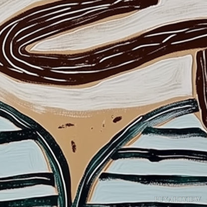 BUYARTVIEW Grounded Flow – Wabi Sabi Inspired Abstract Painting with Earthy Tones - image 3