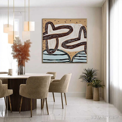 BUYARTVIEW Grounded Flow – Wabi Sabi Inspired Abstract Painting with Earthy Tones - image 4