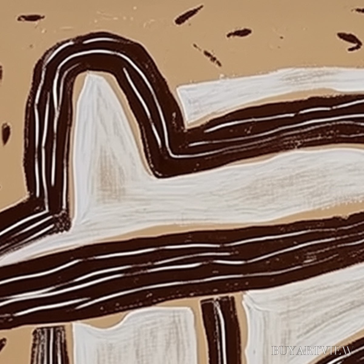 BUYARTVIEW Grounded Flow – Wabi Sabi Inspired Abstract Painting with Earthy Tones - image 5