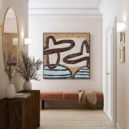 BUYARTVIEW Grounded Flow – Wabi Sabi Inspired Abstract Painting with Earthy Tones - image 6