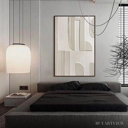 BUYARTVIEW Static Rhythm – Textured White Minimalist Abstract - image 4