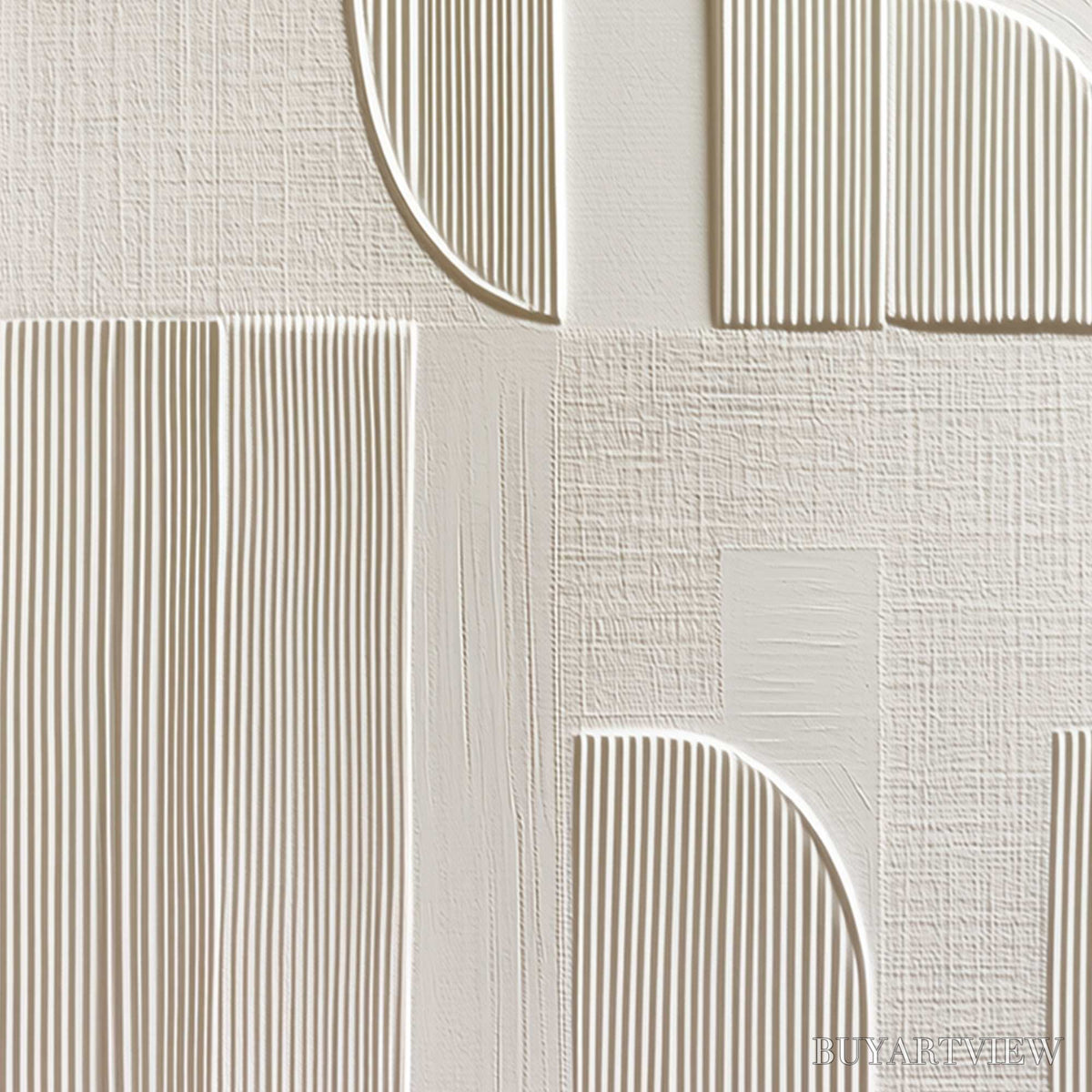 BUYARTVIEW Static Rhythm – Textured White Minimalist Abstract - image 5