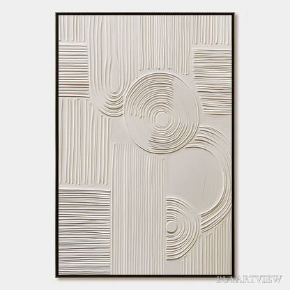 BUYARTVIEW Sculpted Serenity – Textured Beige Minimalist Wabi Sabi - image 1