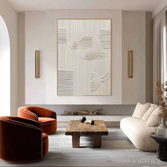 BUYARTVIEW Sculpted Serenity – Textured Beige Minimalist Wabi Sabi - image 2