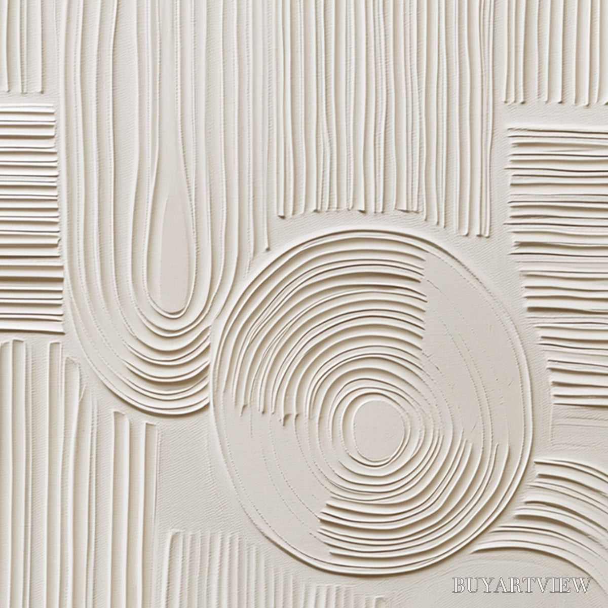 BUYARTVIEW Sculpted Serenity – Textured Beige Minimalist Wabi Sabi - image 3