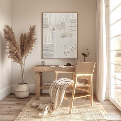 BUYARTVIEW Sculpted Serenity – Textured Beige Minimalist Wabi Sabi - image 4