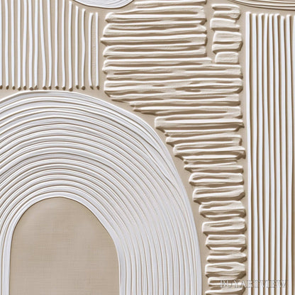 BUYARTVIEW Zenith – Textured Wabi Sabi in Minimalist Beige and White - image 5