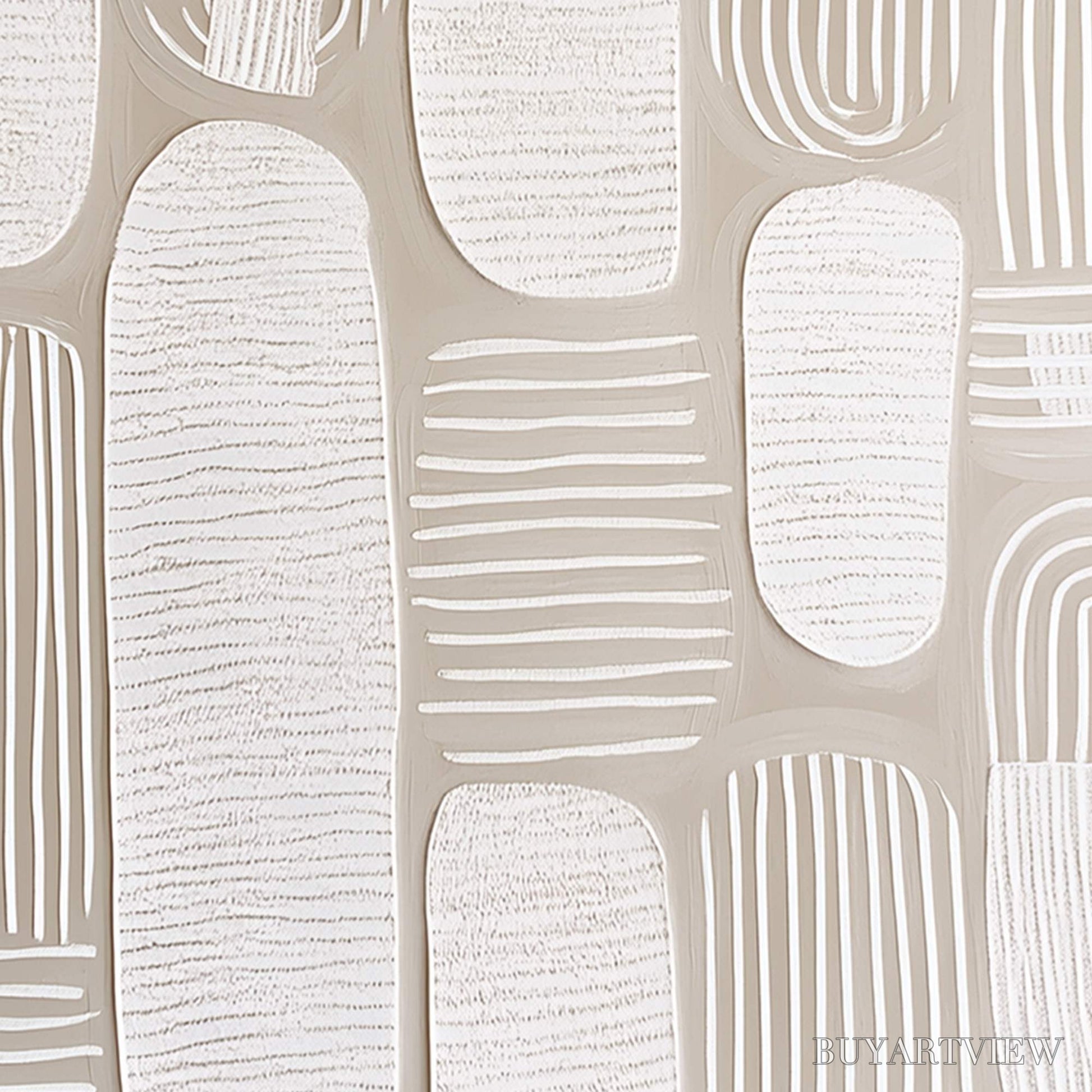 BUYARTVIEW Quiet Rhythms – Textured Wabi Sabi Abstract Painting in Neutral Tones - image 5