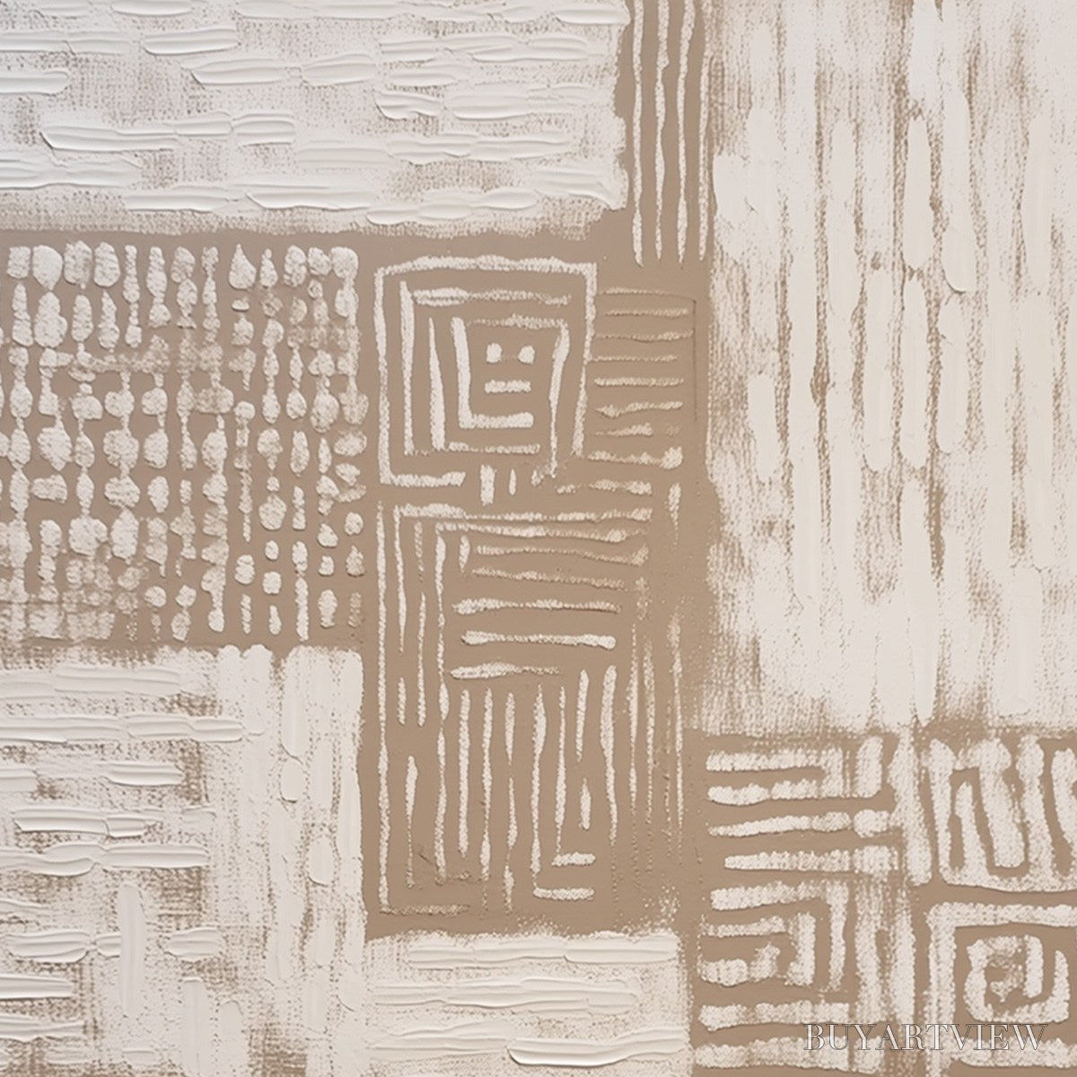 BUYARTVIEW Ancient Echoes – Textured Wabi Sabi Abstract Painting in Neutral Tones - image 5