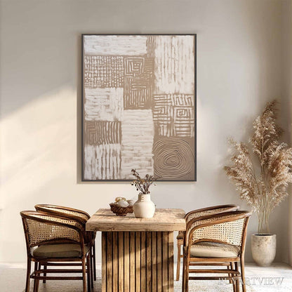BUYARTVIEW Ancient Echoes – Textured Wabi Sabi Abstract Painting in Neutral Tones - image 6