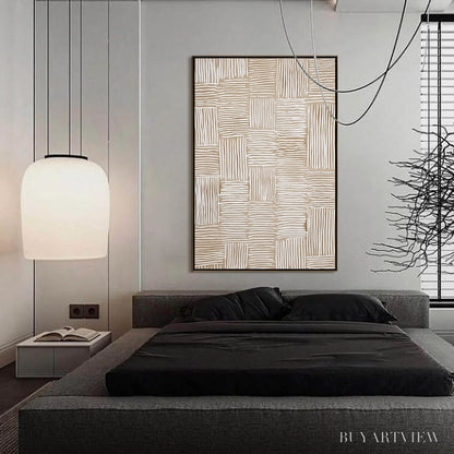 BUYARTVIEW Woven Calm – Hand-Painted Wabi Sabi Textured Abstract Art - image 4