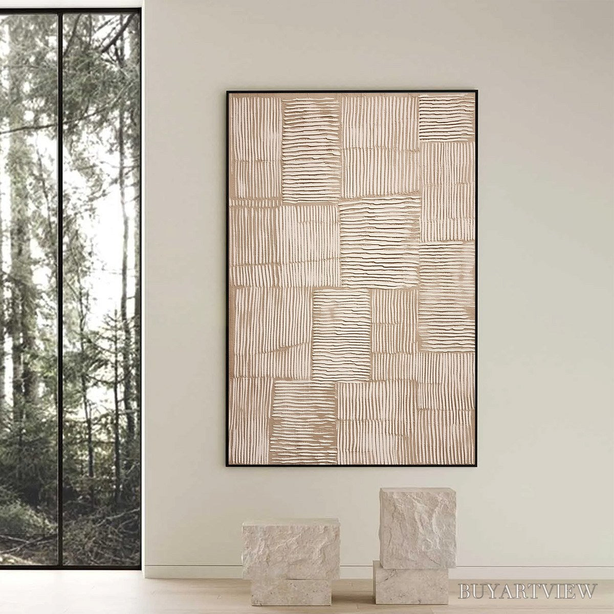 BUYARTVIEW Terra Weave – Heavy Textured Minimalist Wabi Sabi - image 6