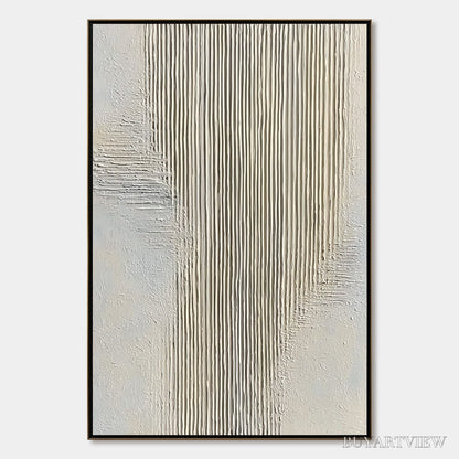 BUYARTVIEW Serene Stria – Wabi Sabi Textured Vertical Abstract Painting - image 1