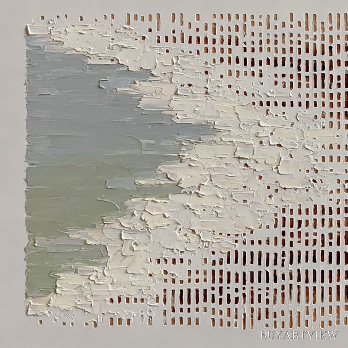 BUYARTVIEW Coastal Rhythm – Textured Wabi Sabi Abstract Horizontal - image 3