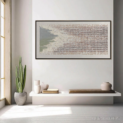 BUYARTVIEW Coastal Rhythm – Textured Wabi Sabi Abstract Horizontal - image 6