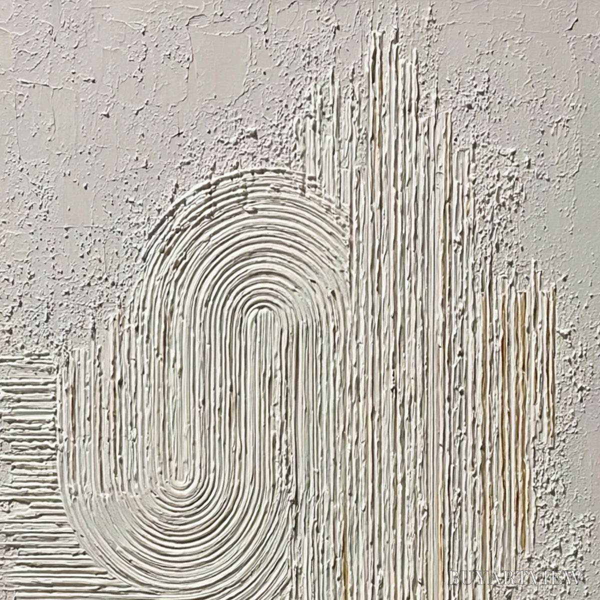 BUYARTVIEW Echoes in Silence – Textured White Abstract Wabi Sabi - image 3