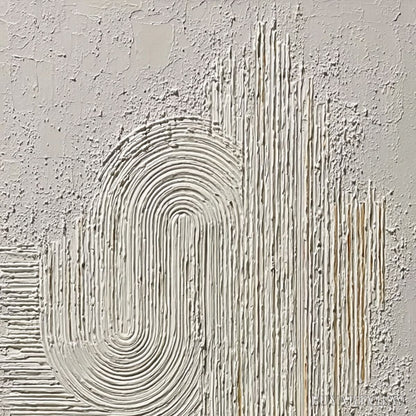 BUYARTVIEW Echoes in Silence – Textured White Abstract Wabi Sabi - image 3