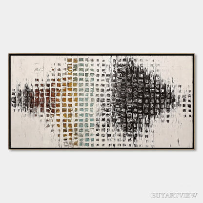 BUYARTVIEW Frequency – Large Textured Wabi Sabi Abstract Painting - image 1
