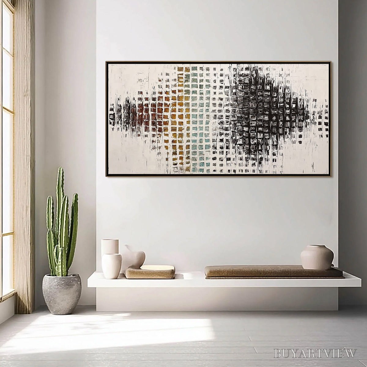 BUYARTVIEW Frequency – Large Textured Wabi Sabi Abstract Painting - image 4
