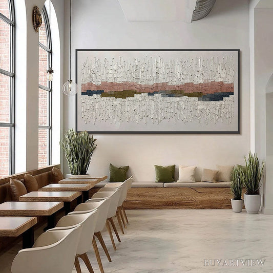 BUYARTVIEW Strata – Wabi Sabi Textured Abstract Horizontal - image 2