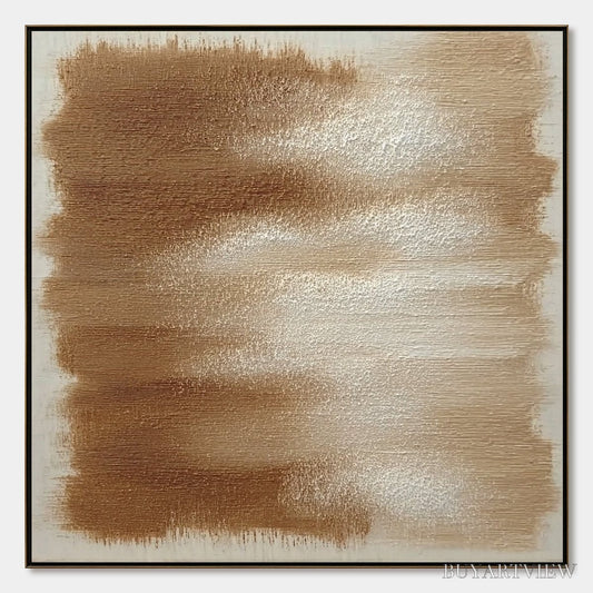 BUYARTVIEW Earthen Whispers – Textured Wabi Sabi Abstract Oil Painting - image 1