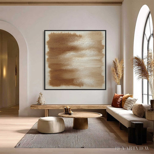 BUYARTVIEW Earthen Whispers – Textured Wabi Sabi Abstract Oil Painting - image 2