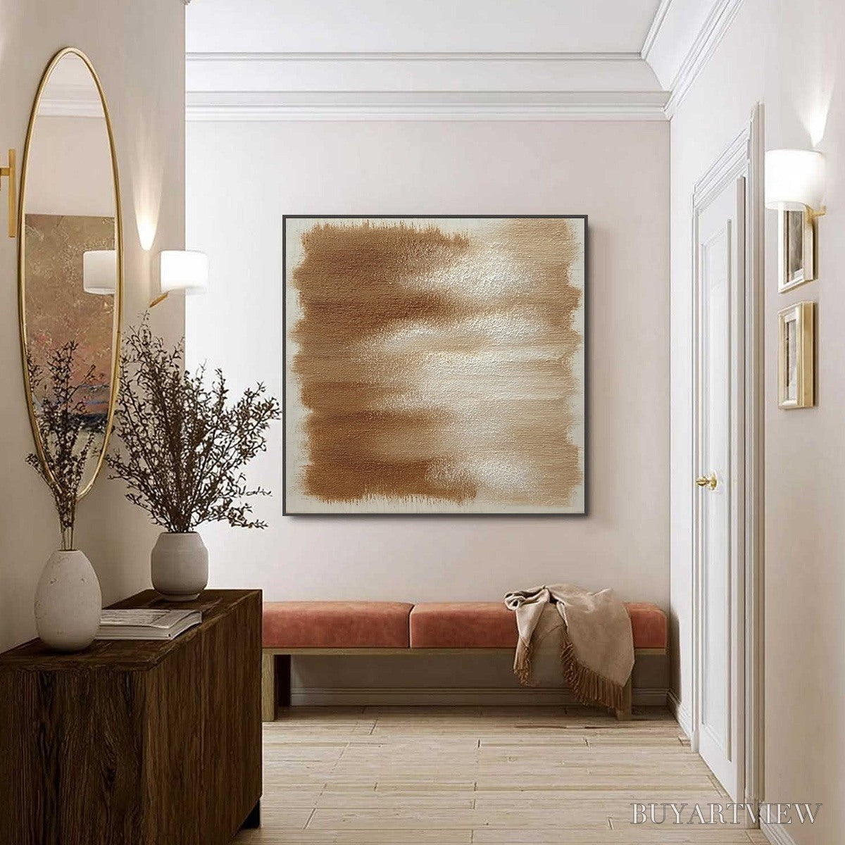 BUYARTVIEW Earthen Whispers – Textured Wabi Sabi Abstract Oil Painting - image 6