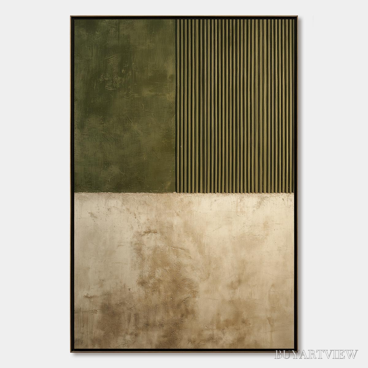 BUYARTVIEW Terra Firma – Textured Wabi Sabi Abstract Painting in Earth Tones - image 1
