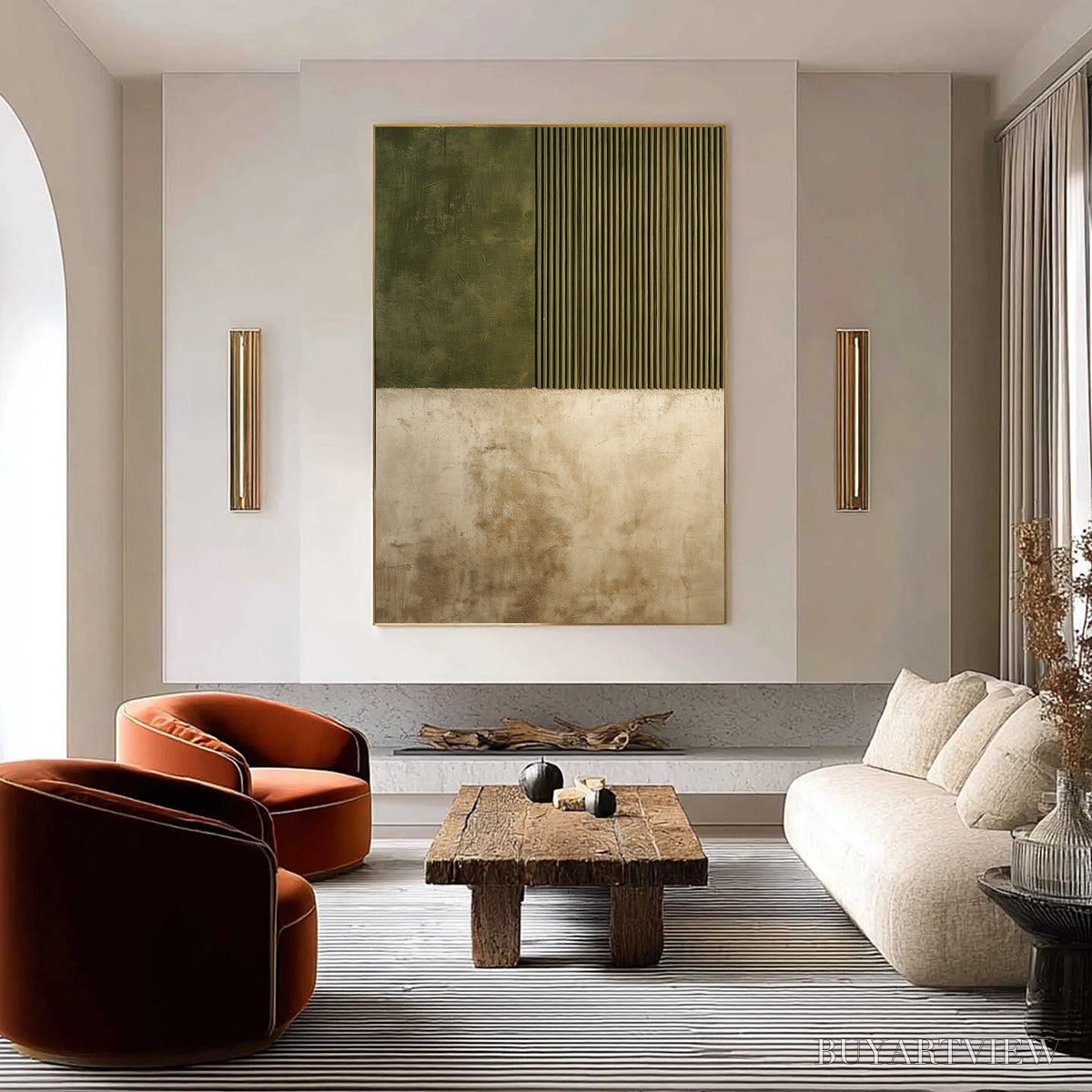 BUYARTVIEW Terra Firma – Textured Wabi Sabi Abstract Painting in Earth Tones - image 2