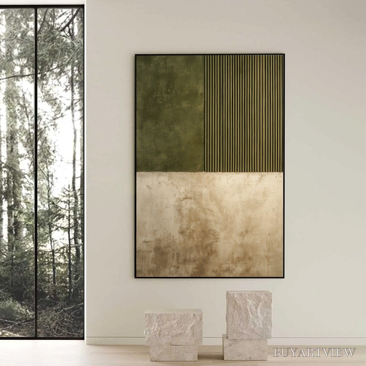 BUYARTVIEW Terra Firma – Textured Wabi Sabi Abstract Painting in Earth Tones - image 6
