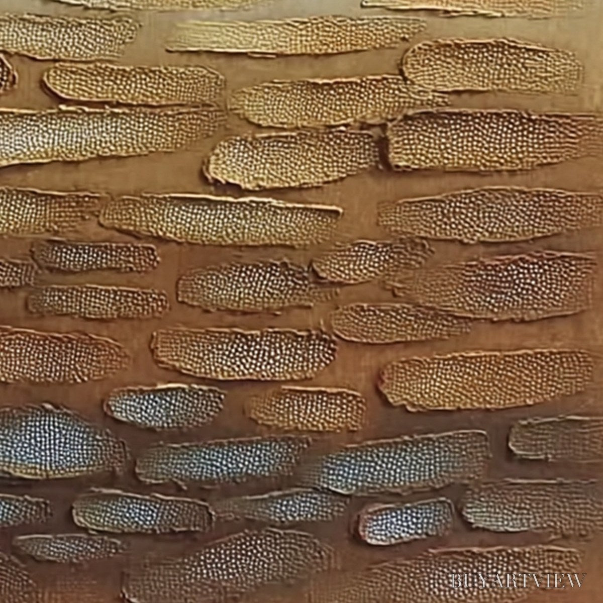 BUYARTVIEW Earthen Strata – Textured Abstract Wabi Sabi Oil Painting on Canvas - image 3