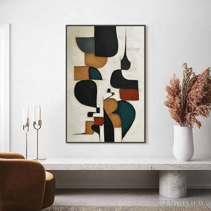 BUYARTVIEW Balancing Act – Textured Wabi Sabi Abstract Painting for Modern Decor - image 4