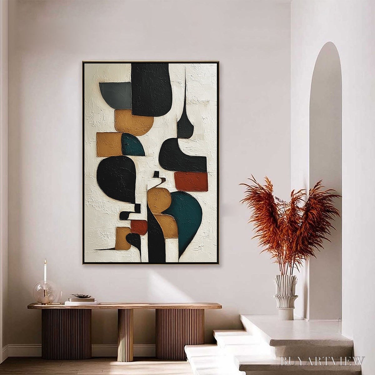 BUYARTVIEW Balancing Act – Textured Wabi Sabi Abstract Painting for Modern Decor - image 6