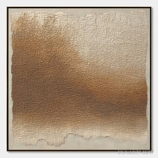 BUYARTVIEW Earthen Veil – Large Textured Wabi Sabi Abstract Painting - image 1