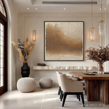 BUYARTVIEW Earthen Veil – Large Textured Wabi Sabi Abstract Painting - image 4