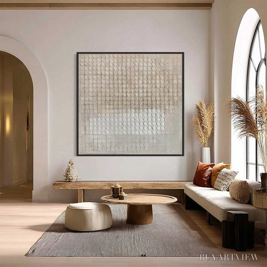 BUYARTVIEW Echoes in Silence – Large Wabi Sabi Textured Minimalist Abstract Painting - image 2