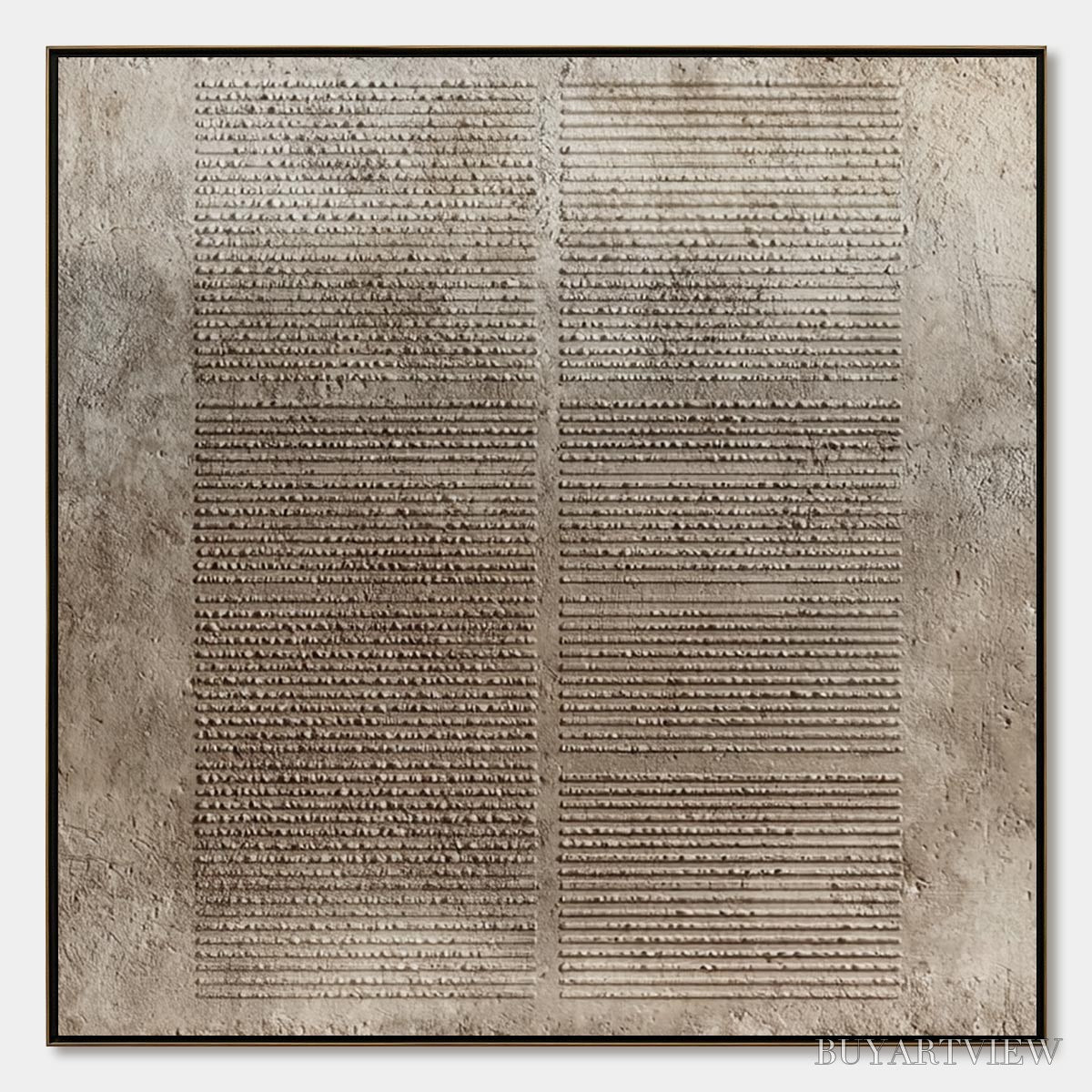 BUYARTVIEW Earthen Tablet – Textured Wabi Sabi Minimalist Abstract Painting - image 1