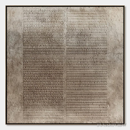 BUYARTVIEW Earthen Tablet – Textured Wabi Sabi Minimalist Abstract Painting - image 1