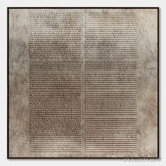 BUYARTVIEW Earthen Tablet – Textured Wabi Sabi Minimalist Abstract Painting - image 1