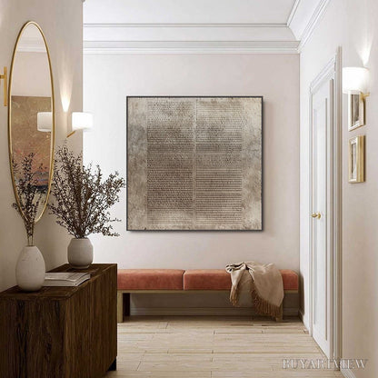 BUYARTVIEW Earthen Tablet – Textured Wabi Sabi Minimalist Abstract Painting - image 6