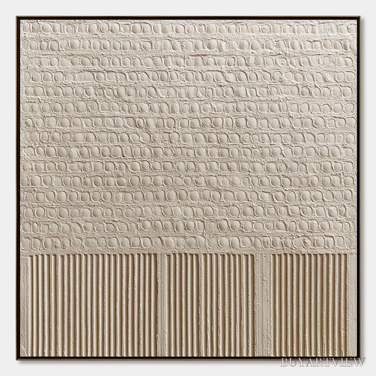 BUYARTVIEW Stone Tablet – Textured Wabi Sabi Minimalist Abstract Painting - image 1
