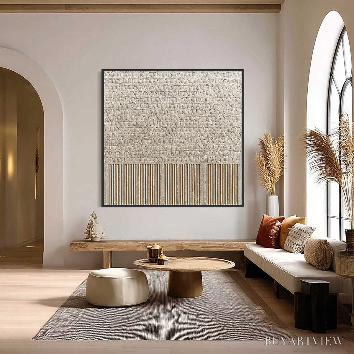 BUYARTVIEW Stone Tablet – Textured Wabi Sabi Minimalist Abstract Painting - image 2