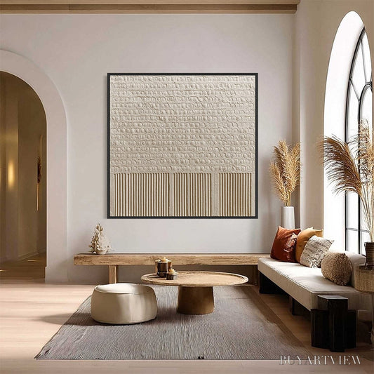 BUYARTVIEW Stone Tablet – Textured Wabi Sabi Minimalist Abstract Painting - image 2
