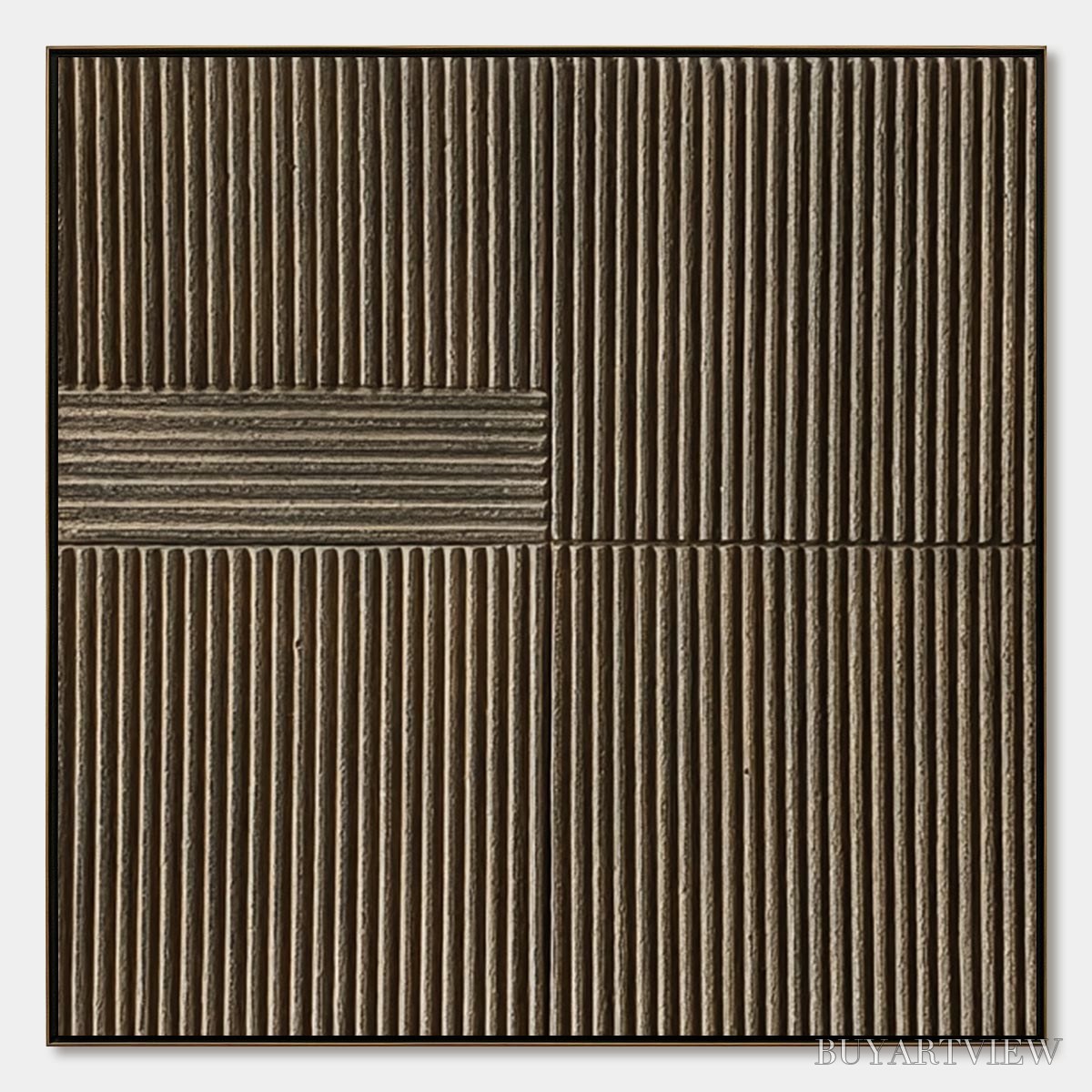 BUYARTVIEW Silent Cadence – Square Textured Wabi-Sabi Abstract - image 1