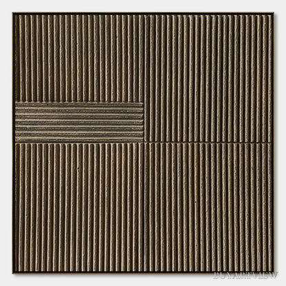 BUYARTVIEW Silent Cadence – Square Textured Wabi-Sabi Abstract - image 1
