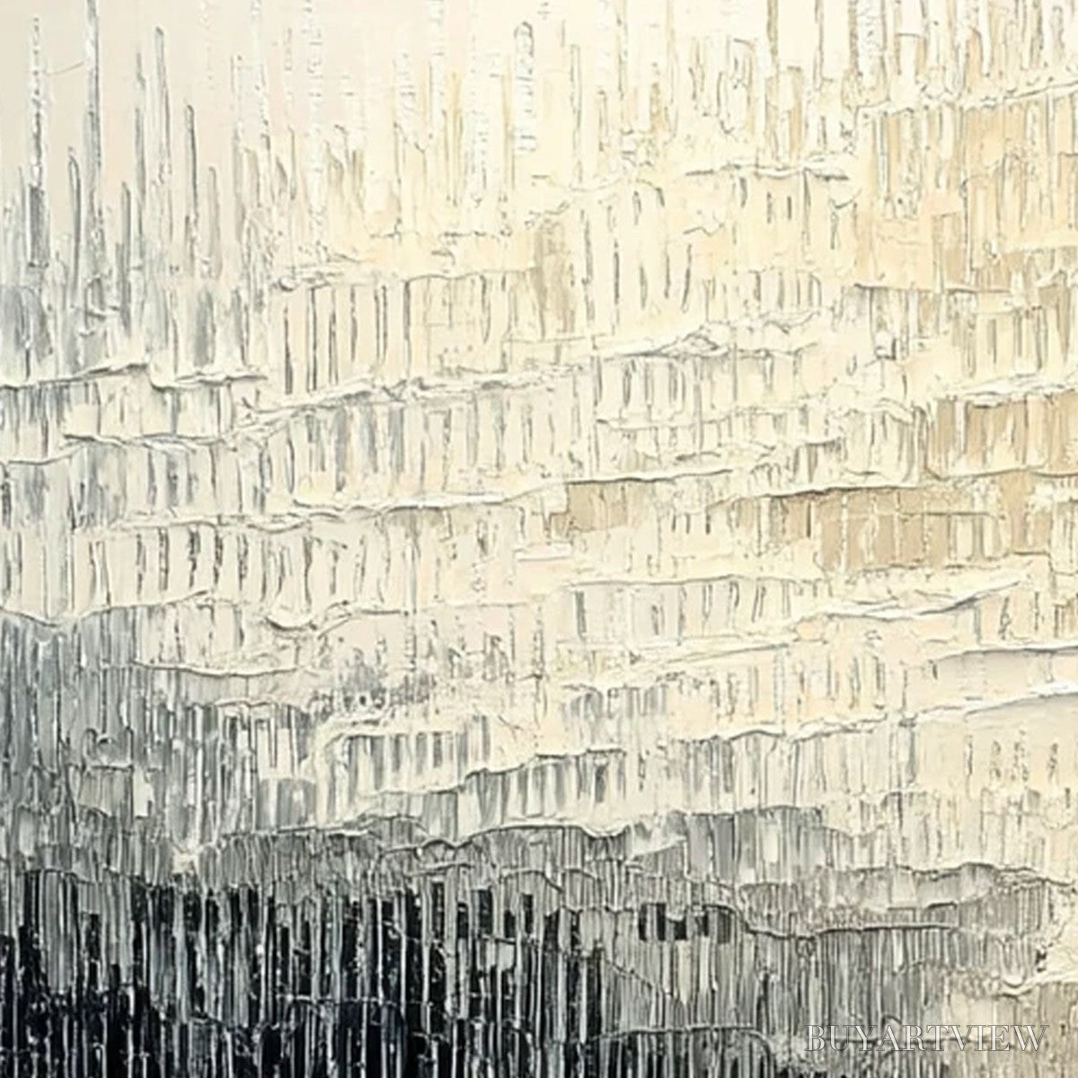 BUYARTVIEW Static Flow – Heavy Texture Wabi Sabi Abstract Painting - image 5